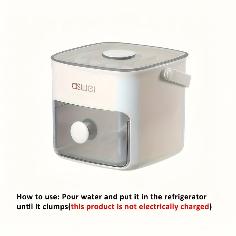 Ice Cube Maker with Easy-Press Lid Large Capacity Double Layer Food-Grade Plastic