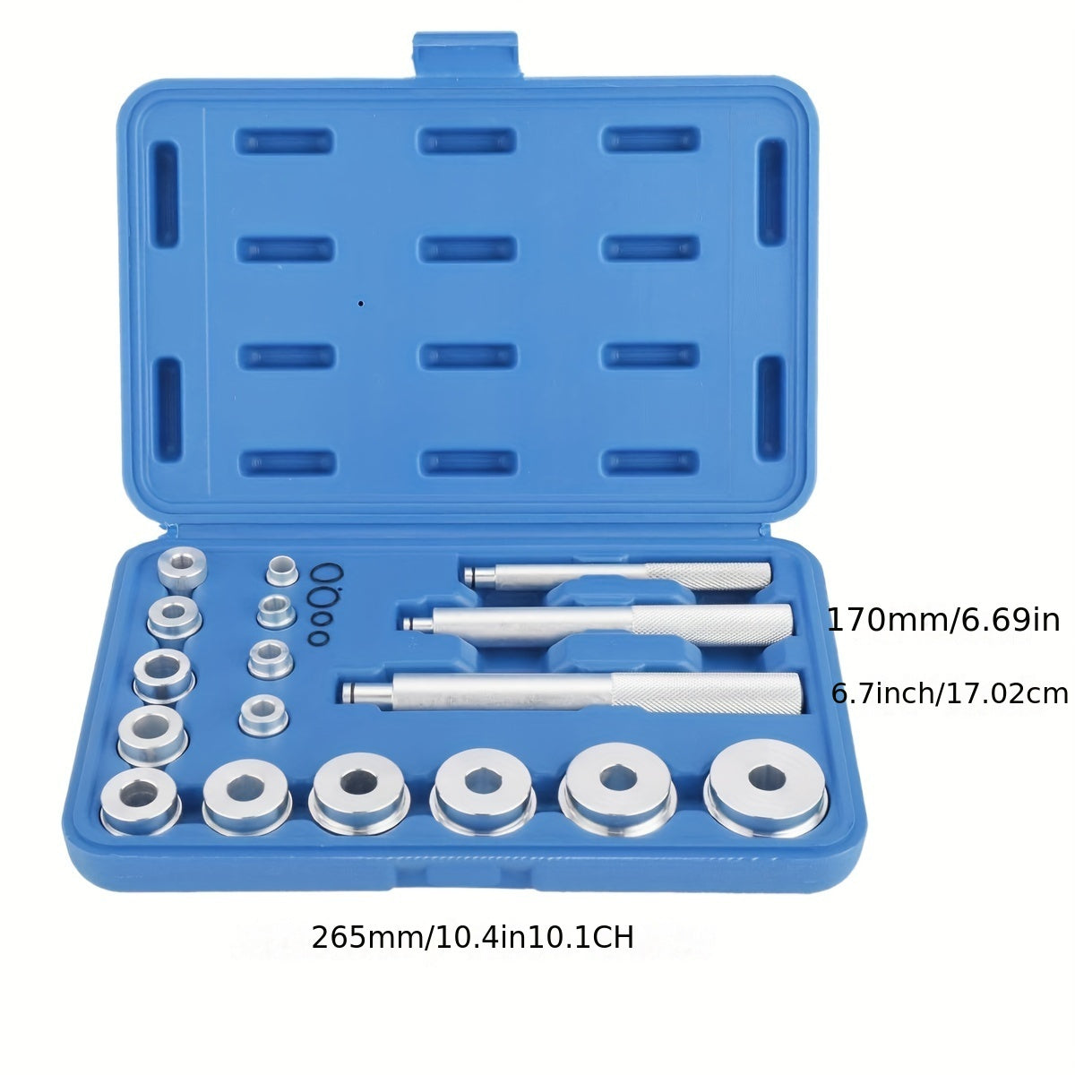 17PCS Bearing Race and Seal Driver Set Heavy Duty Aluminum Rust Resistant Wheel Axle Bushing Tool