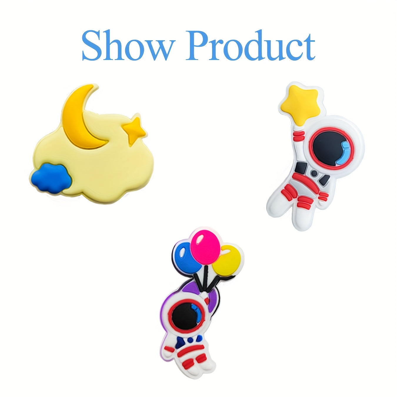 25Pcs Kids PVC Spacecraft Shoe Charms for DIY Slippers and Gifts
