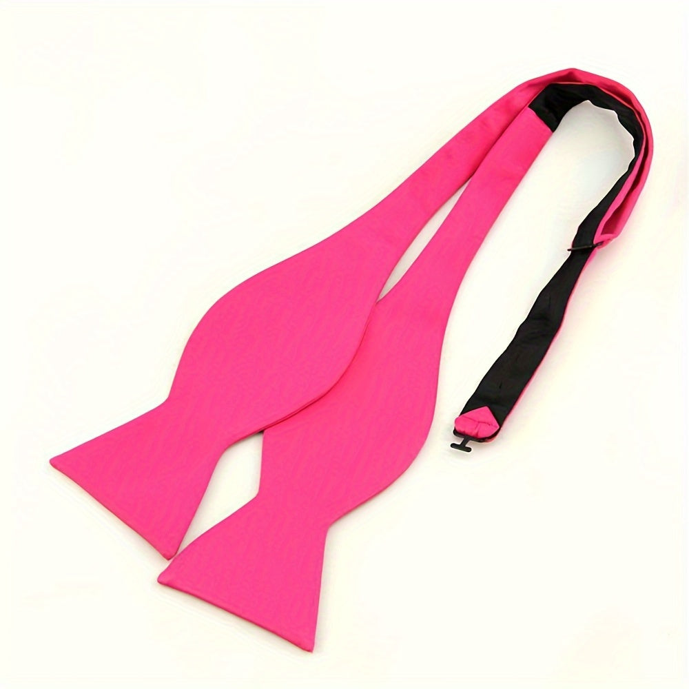 Men's Bow Tie for Weddings and Formal Events Black Satin Adjustable Accessory