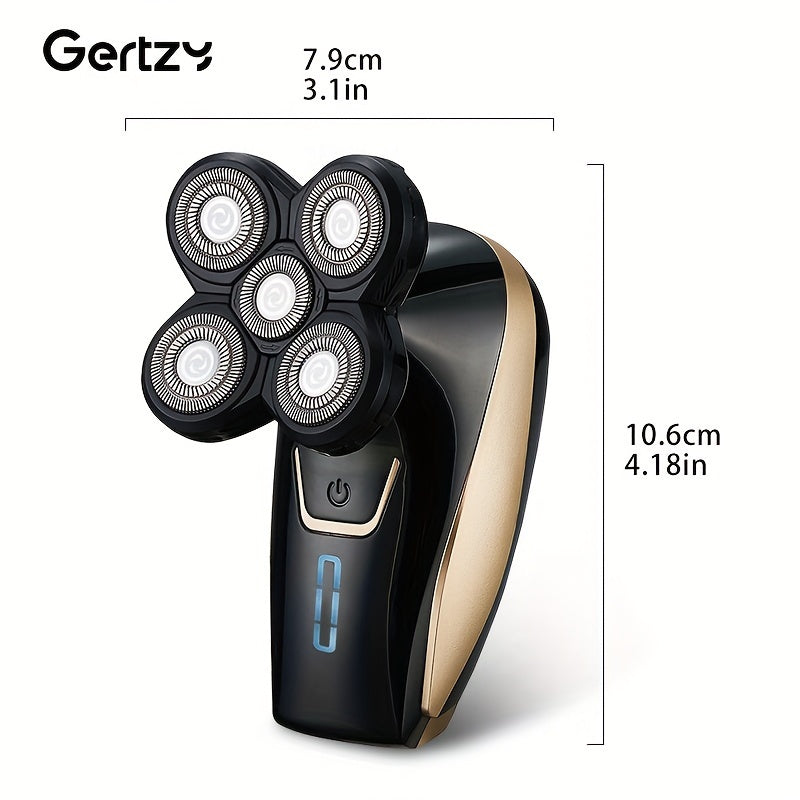 Electric Head Shaver 5 Floating Heads Cordless Rechargeable