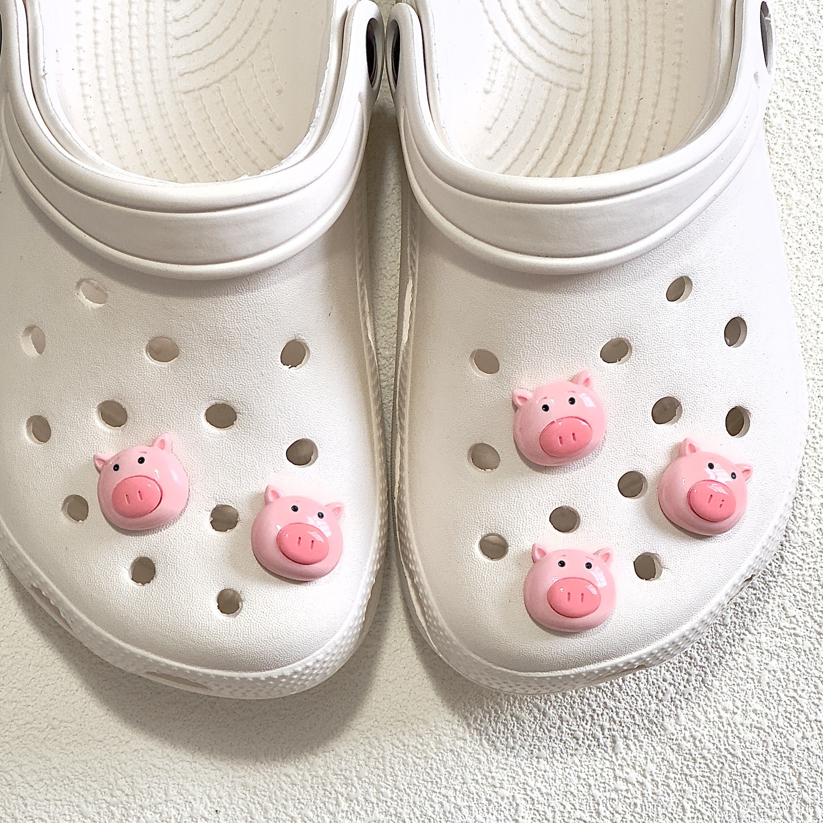 5 dona pushti chochqa poyafzal charm to'plami yoqimli chochqa boshli poyafzal dekorasiyasi rezin zargarlik buyumlari aksessuarlari