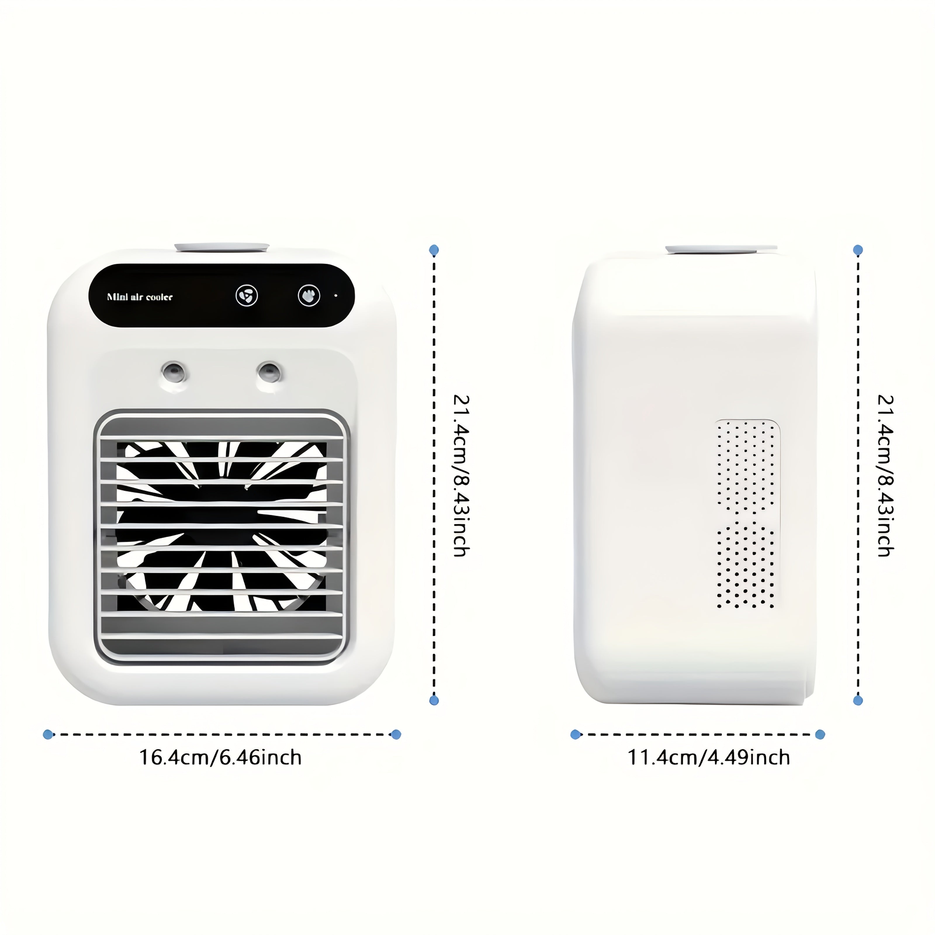 Portable Air Conditioner Fan Cooler Humidifier for RVs Homes Offices Rechargeable Battery