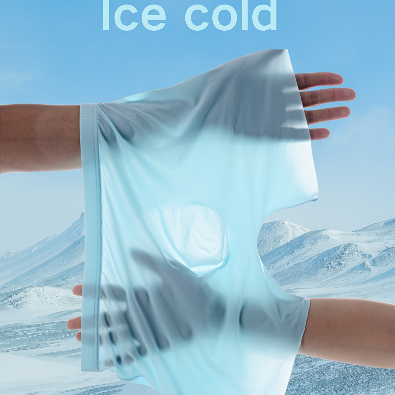 Men's Ice Silky Cool Underwear Semi-Transparent Pink 3D Molded Fit