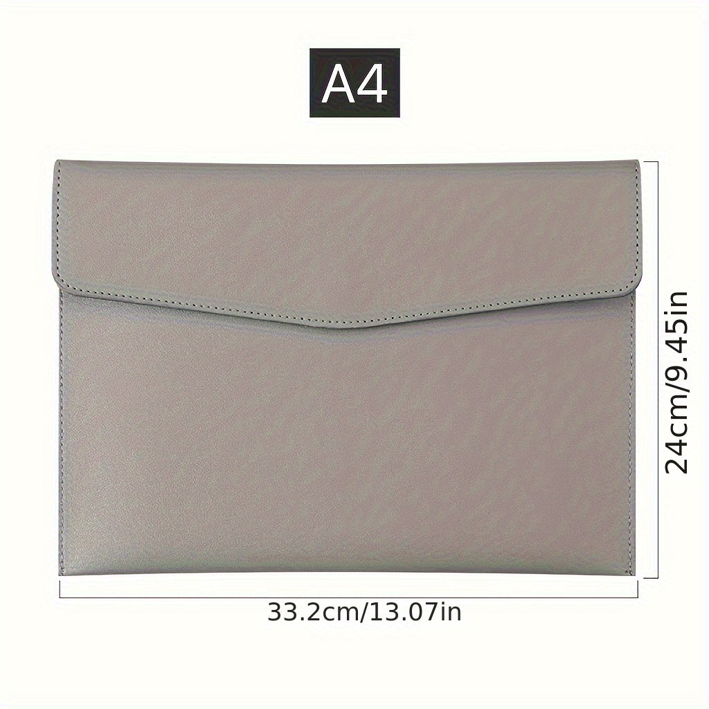 A4 Document Folder Waterproof PVC Business Office File Bag for School and Storage