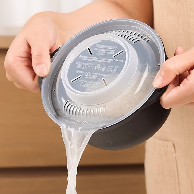 Microwave Rice Cooker Non-Stick BPA-Free Single Serving Lunch Box 29oz