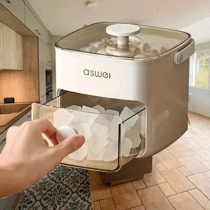 Portable Ice Maker for Iced Drinks Large Capacity Uncharged Operation Plastic Kitchen Accessory