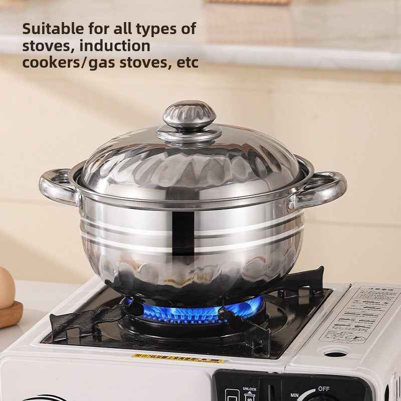 Набор из 10 предметов кухонной посуды из нержавеющей стали, прочные кастрюли и сковороды с крышками и ложками, многофункциональная идея подарка для домашней кулинарии