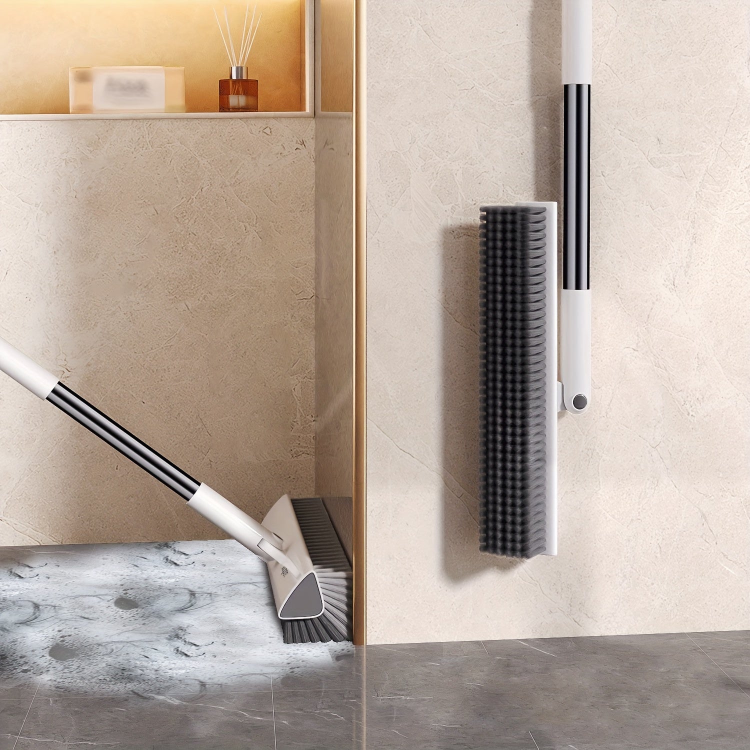 2-in-1 Rotating Gap Cleaning Brush for Bathroom, Kitchen, Walls, Outdoor Surfaces