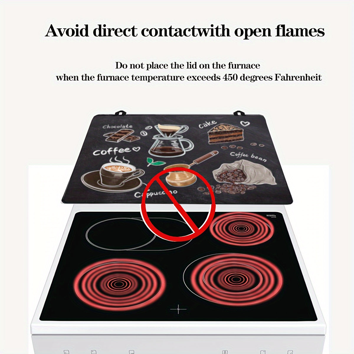 Multifunctional Stove Cover 72x52cm Heat-Resistant Scratch-Proof Rubber