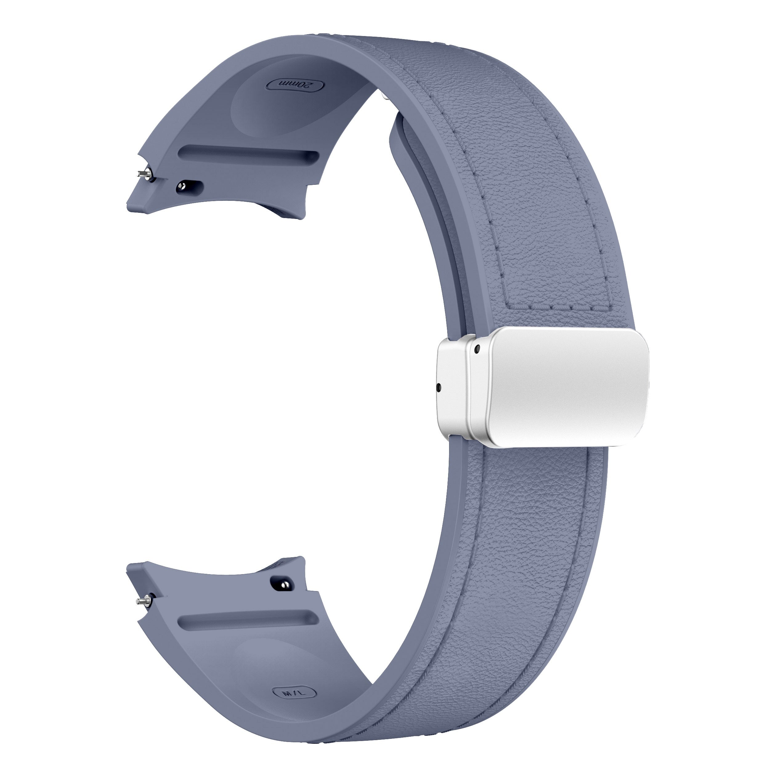 Silicone Smartwatch Strap 20mm with Magnetic Buckle for Galaxy Watch 4 5 6