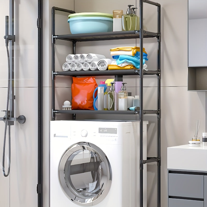 Stainless Steel Storage Rack 3-Tier Waterproof Easy to Clean for Bathroom Laundry Balcony