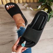 Erkaklar va ayollar uchun ochiq barmoqli slaydlar yumshoq EVA, sirg‘almasin, ichki va tashqi foydalanish uchun sandalь