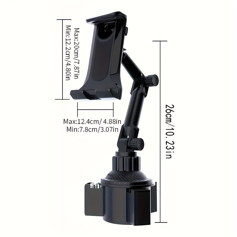 Universal Car Cup Holder Mount for Tablets and Smartphones ABS Waterproof Rotatable