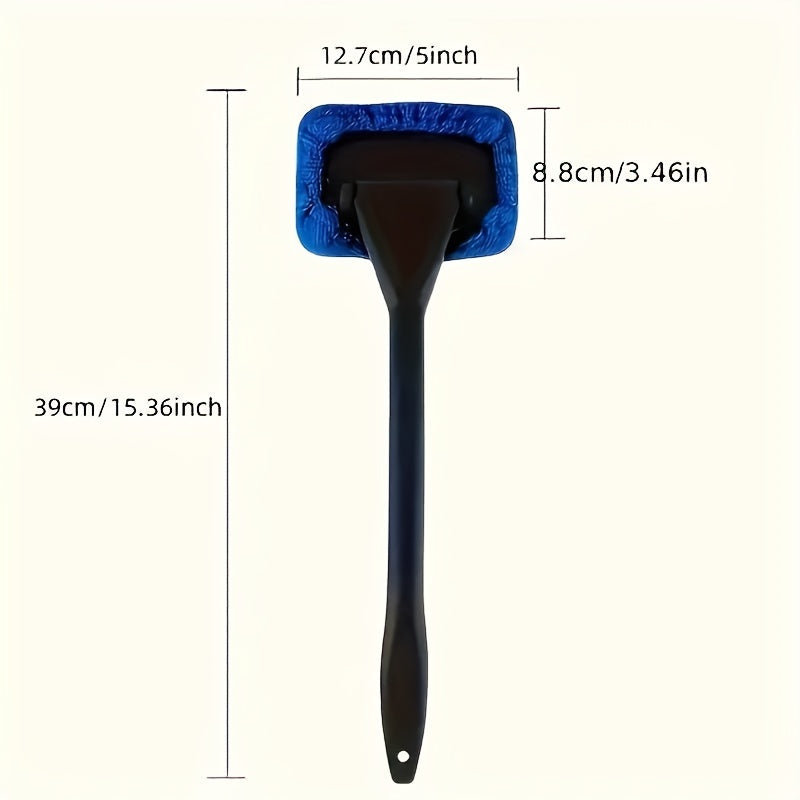 Waterproof Car Glass Cleaning Brush with Long Handle and Ultra-Fine Fibers