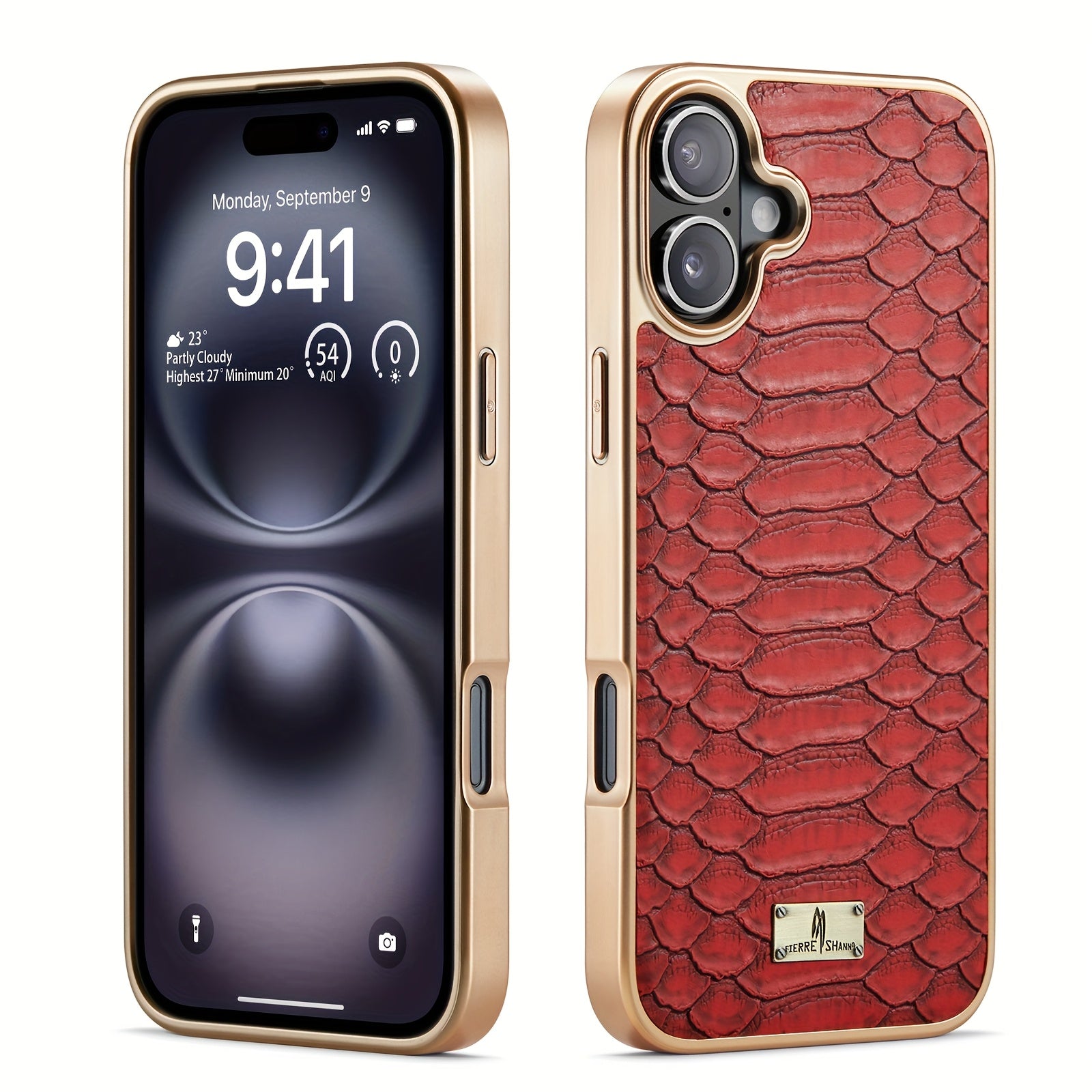Faux Leather Retro Phone Case for iPhone 11-15 with 360° Anti-Fall Protection and Air Cushion Design