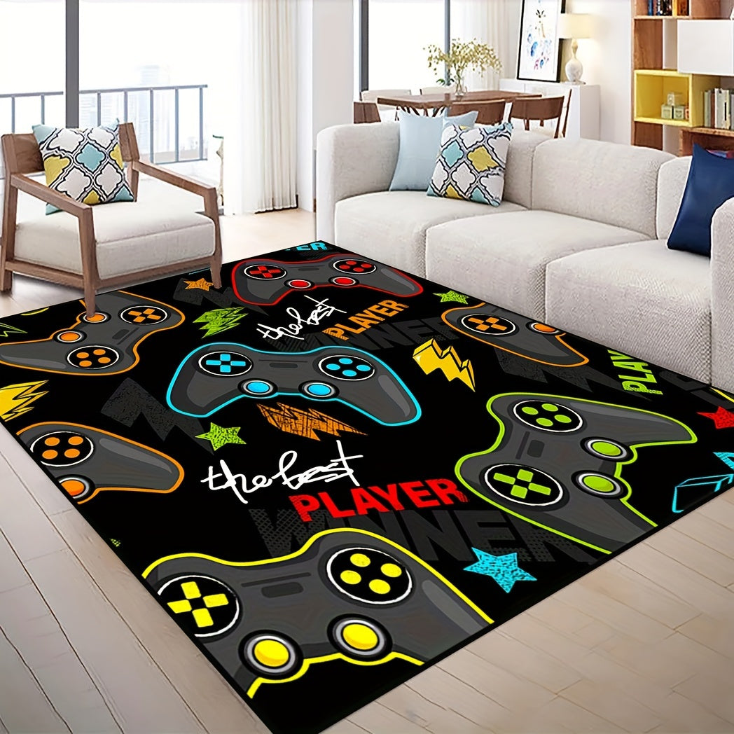 Game Controller Print Area Rug Anti-Fatigue Kitchen Mat Stain-Resistant Entrance Doormat