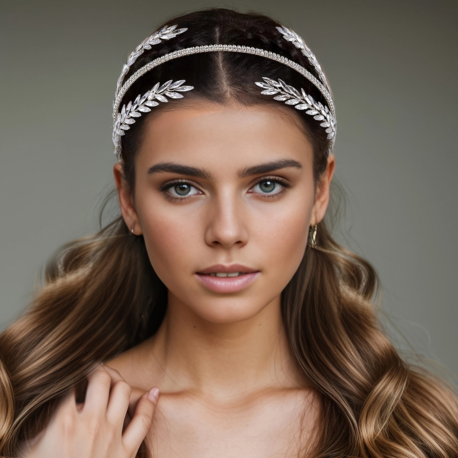 Elegant Water Drill Accented Headband for Women Birthday Party Banquet Accessories