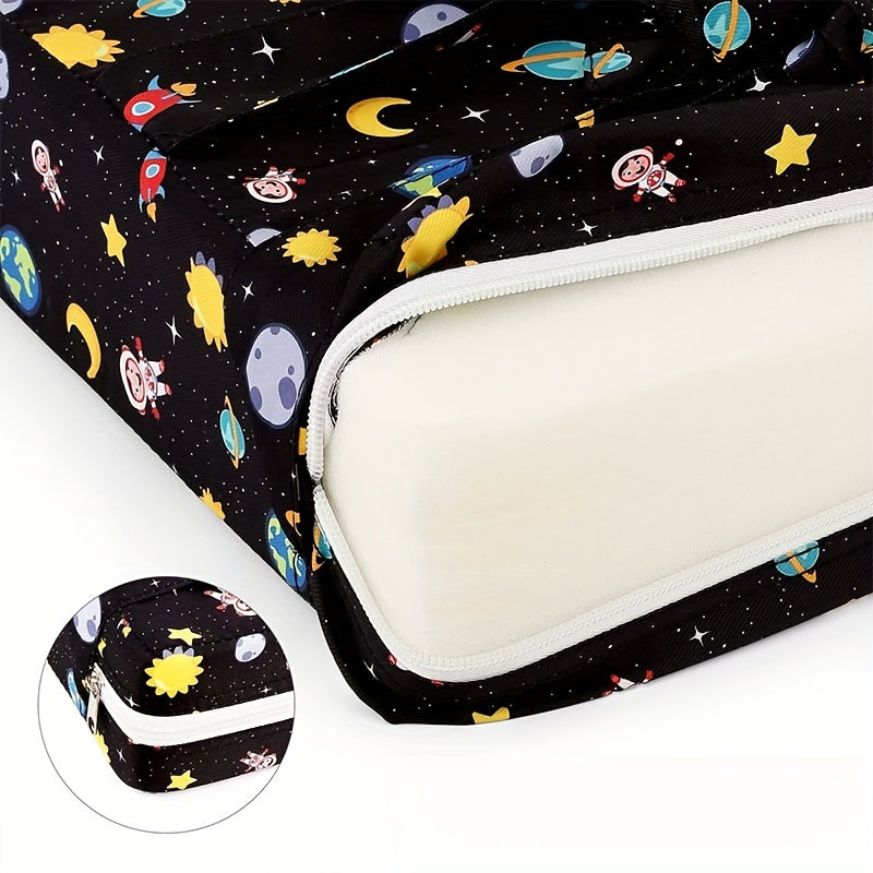Child Booster Seat with PU Cushion, Secure Straps and Safety Buckle for Toddler Dining