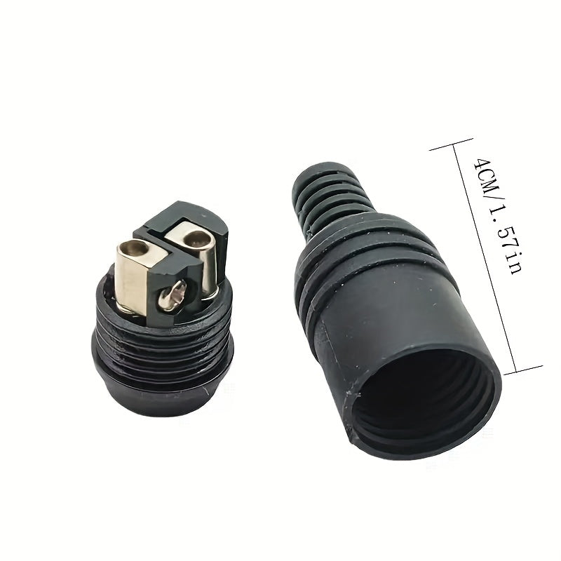 2-Pin T-Shaped Female Plug for Audio Lamp Power Signal Socket 1 or 3 Pairs