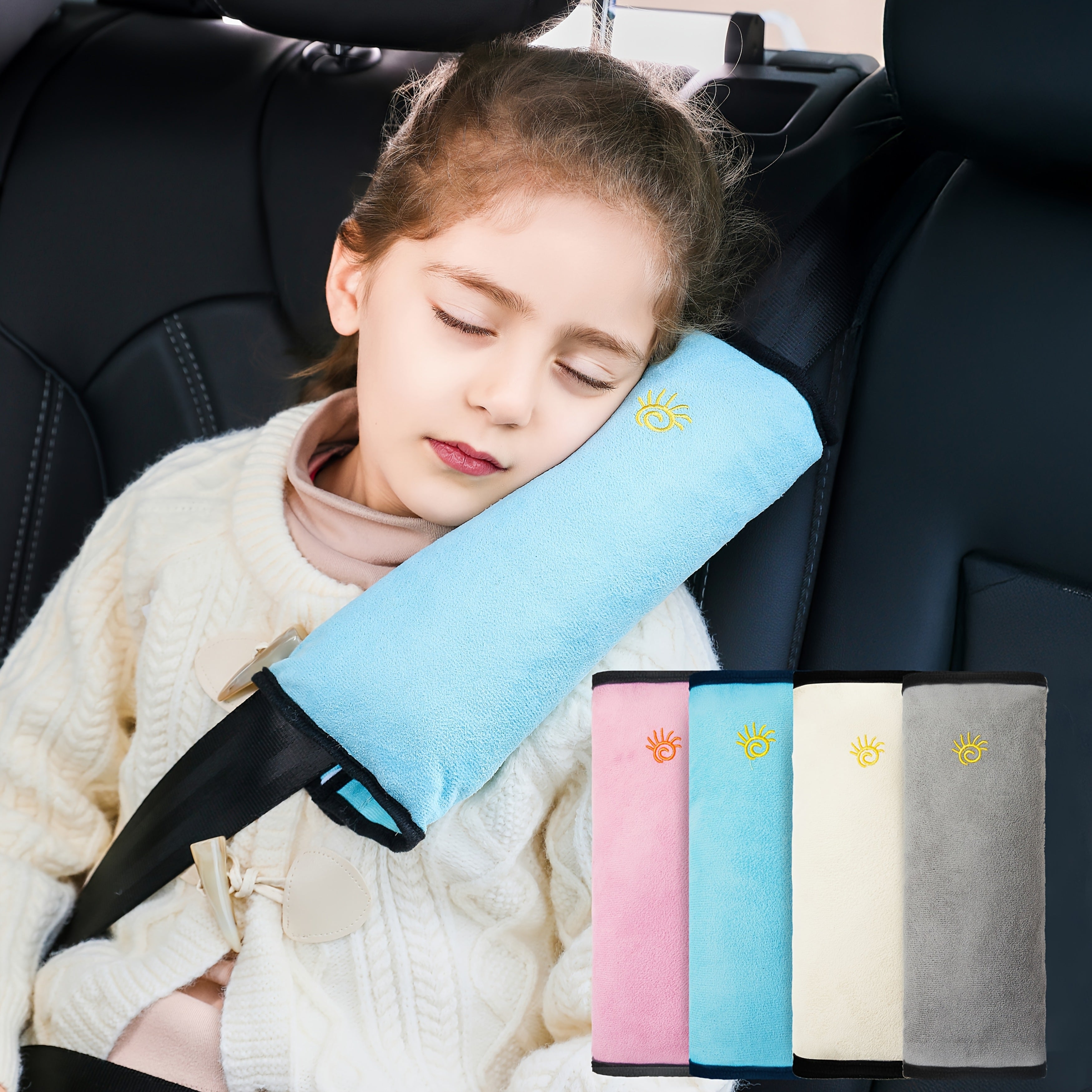 Car Safety Shoulder Guard Seat Belt Pillow Breathable Cushion for Adults