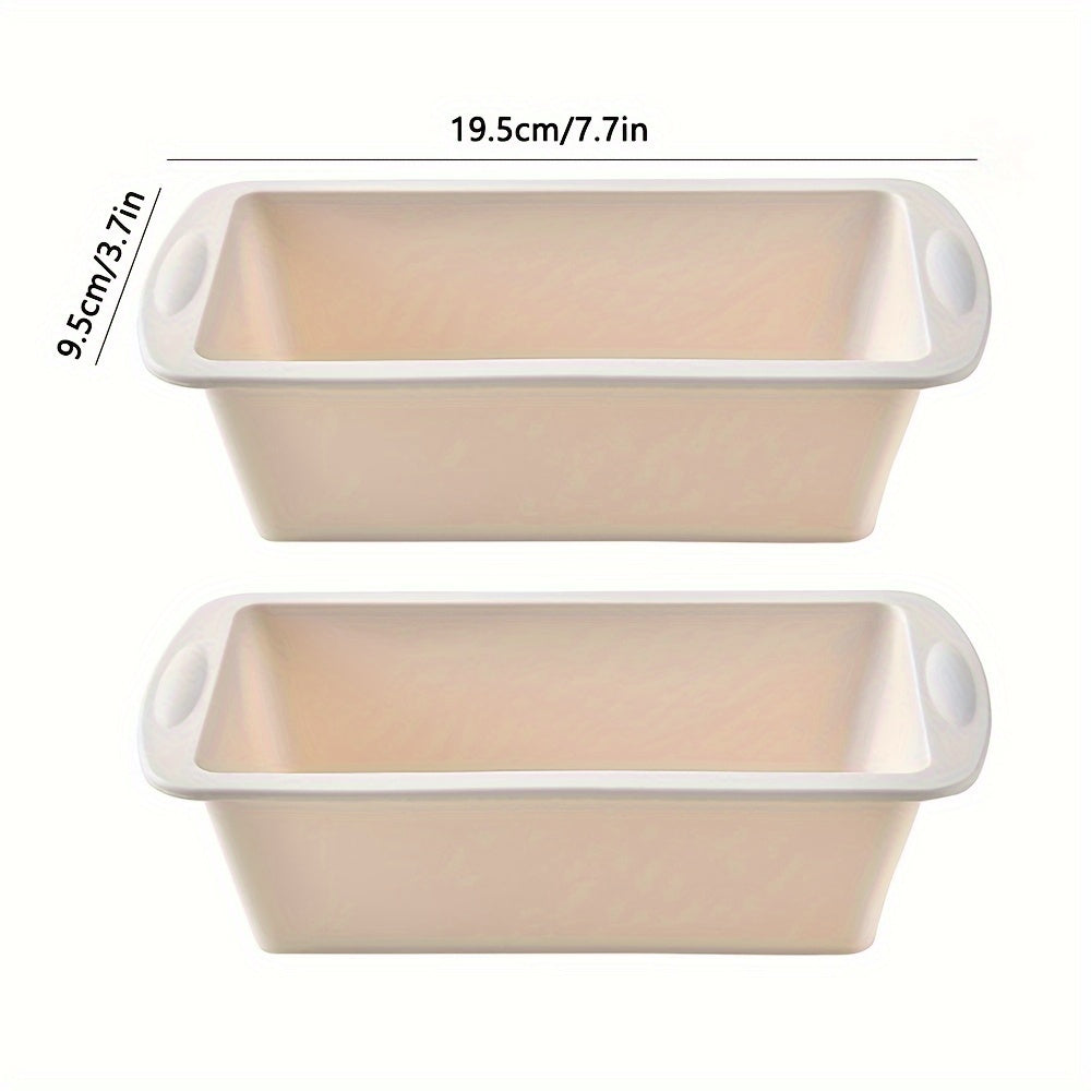 Silicone Loaf Pan Set 2 Non-Stick Baking Pans for Bread Brownies Cakes
