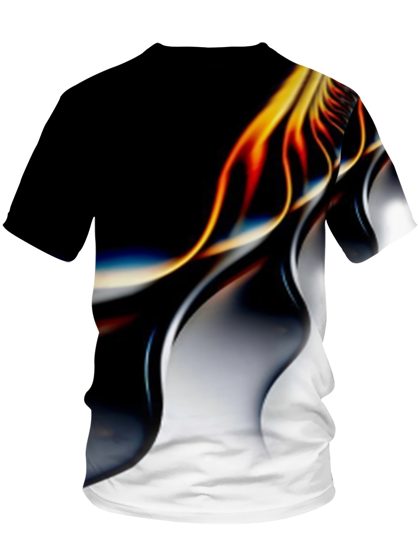 Мужская футболка с коротким рукавом, градиентный 3D-принт, полиэстер спандекс, увеличенный размер, повседневная спортивная