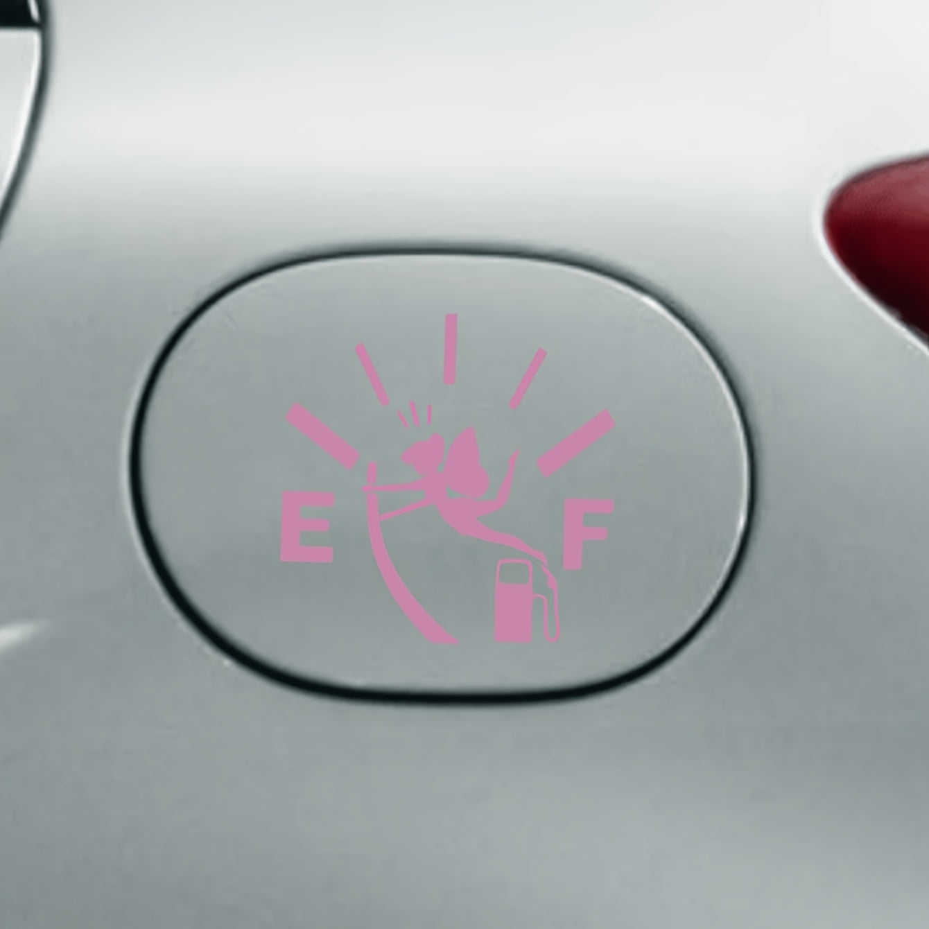 Car Fuel Gauge Decal Funny Running on Empty Gas Tank Door Sticker