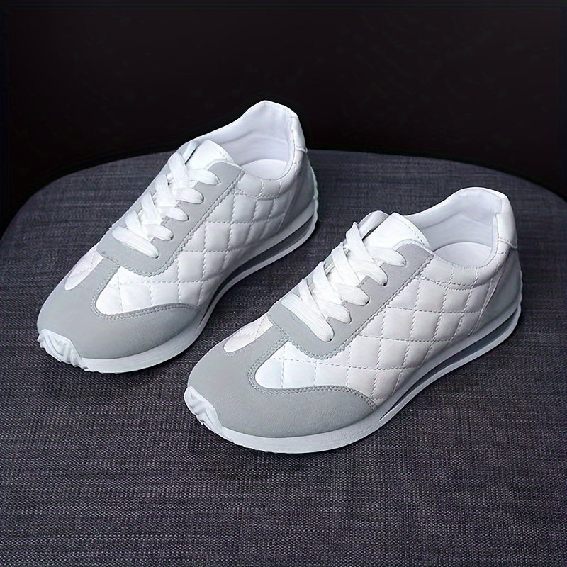 Women's Casual Low Top Shoes with Lace-Up Closure and Rubber Sole
