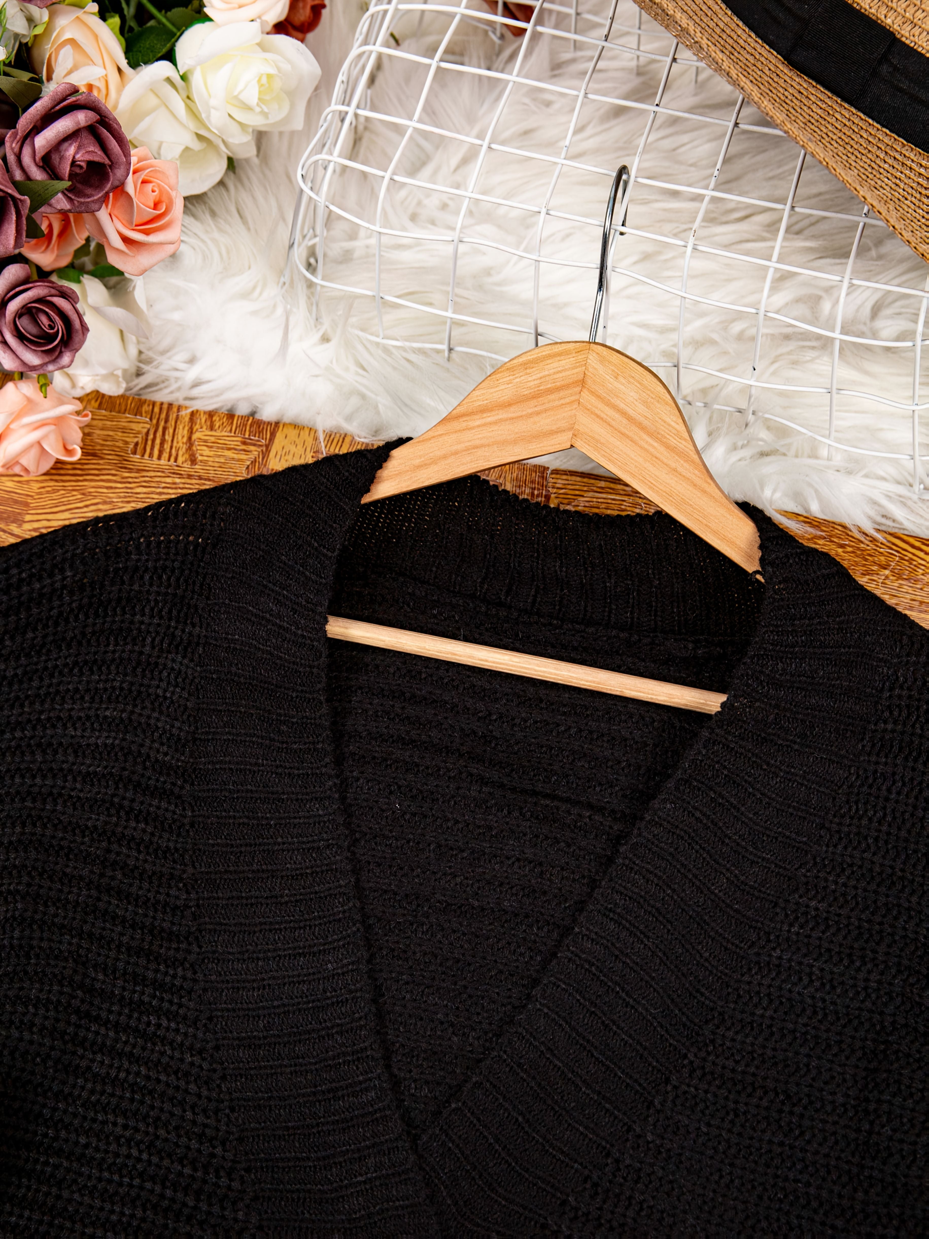 Plus Size Women Casual Loose Solid Color Button-Up Cardigan