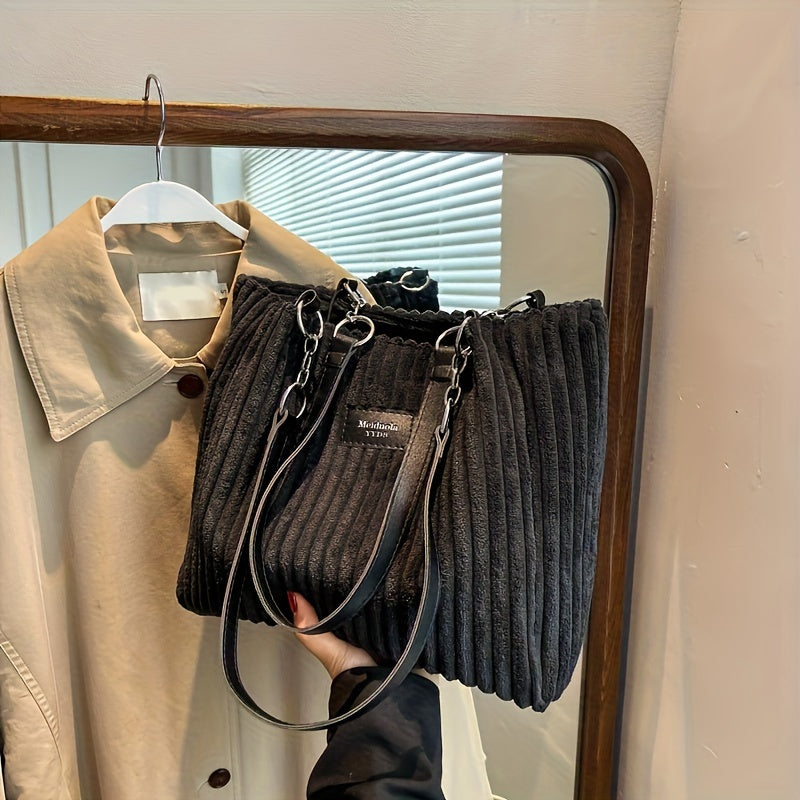 Faux Leather Shoulder Bag for Women Y2K Tote Leopard Print Faux Fur