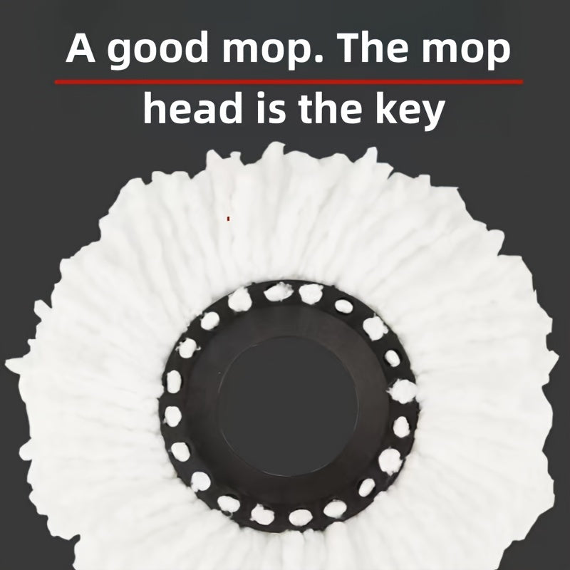 Dual-Function Spin Mop Set with Wheels for Kitchen Bathroom Floor Cleaning