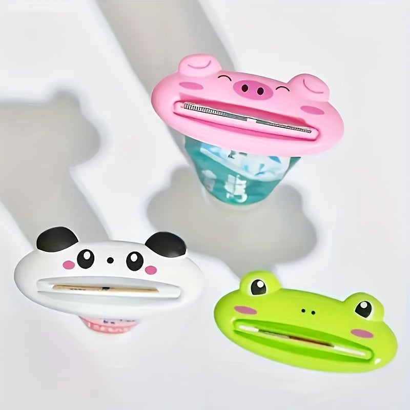 Kids Plastic Cartoon Animal Toothpaste Squeezer Bathroom Accessory