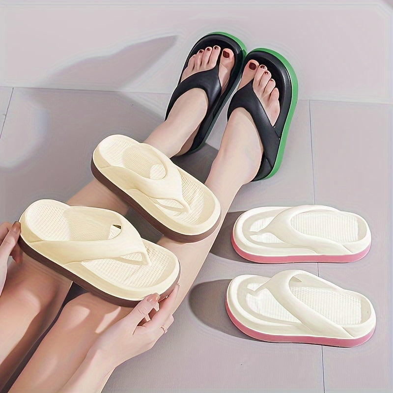 Women's Soft Non-slip Casual Heightened Beach Flip-flops
