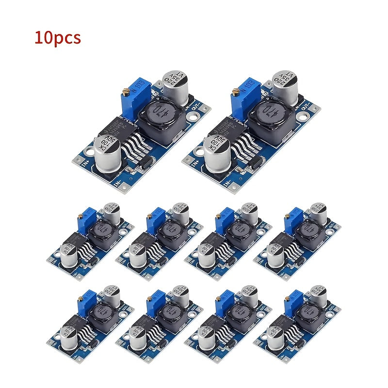 10-штук регулируемых по напряжению понижающих преобразователей DC-DC LM2596 высокой эффективности для монтажа на панель