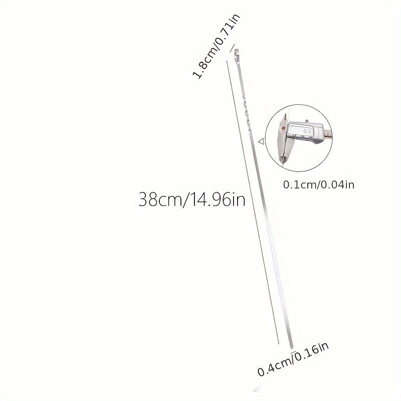 10x Stainless Steel BBQ Skewers for Grilling and Camping