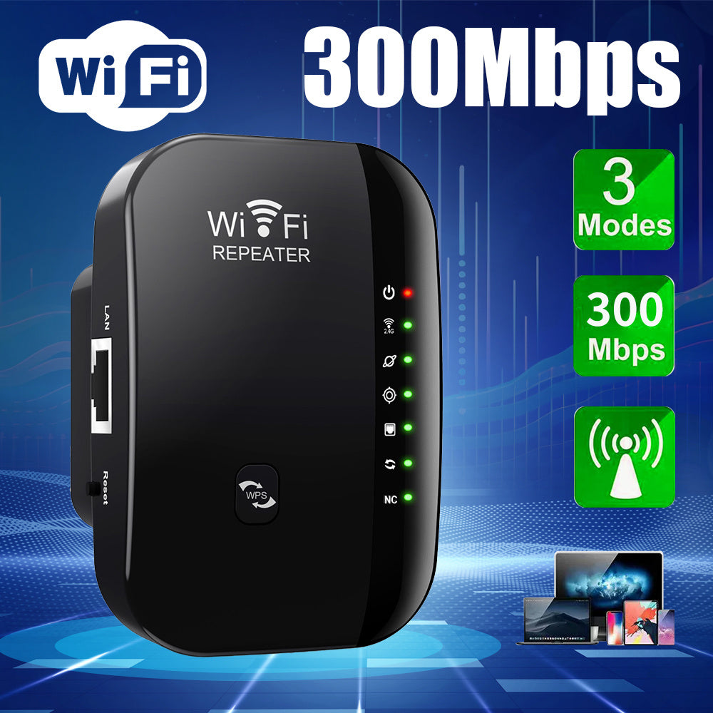 WiFi Signal Booster 300Mbps 2.4G Extender for Home Coverage