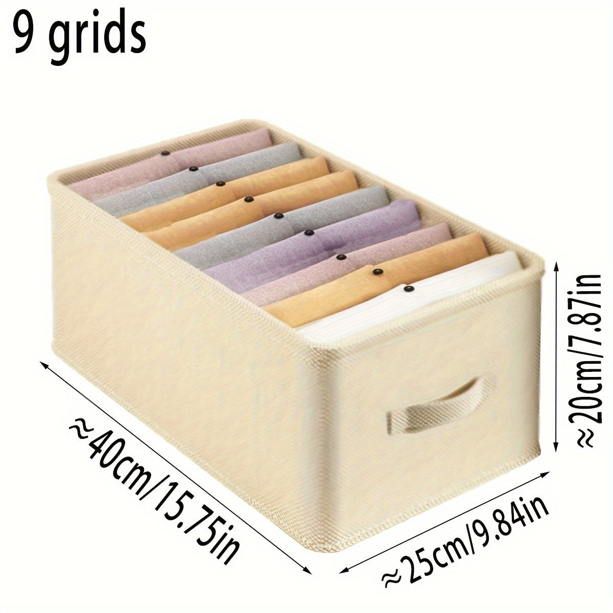 Foldable Fabric Clothes Organizer with Drawer Storage for Pants and Apparel