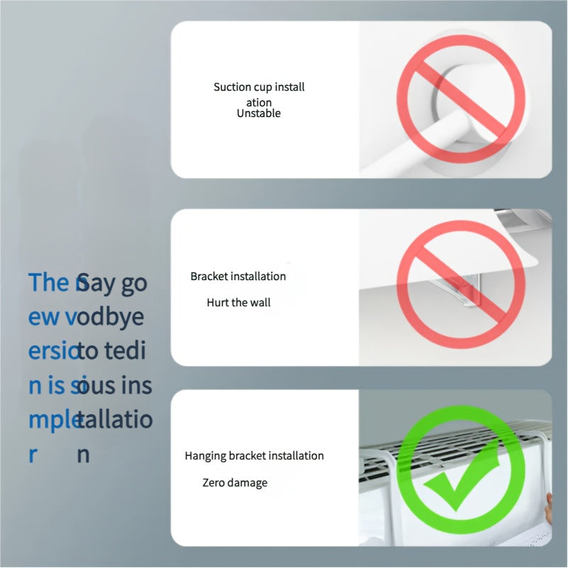 Parabrisas de plástico telescópico para aire acondicionado, tamaño ajustable para comodidad de enfriamiento