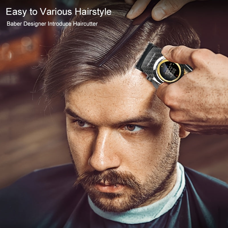 Cortapelos de alta gama KM-2242 con recortadora eléctrica y base de carga, herramienta profesional para cortes de cabello