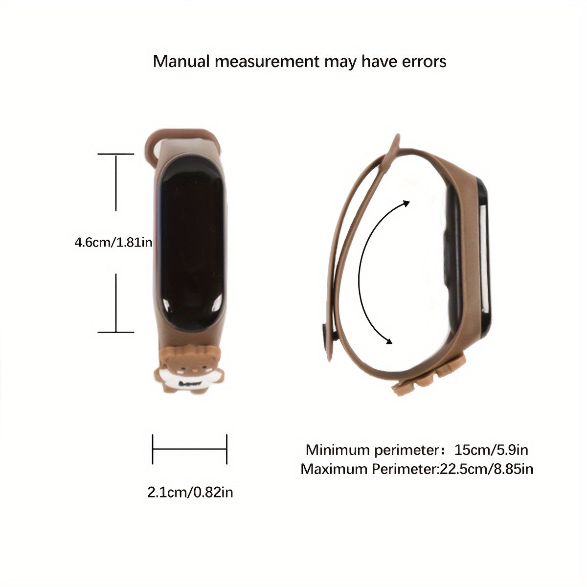 5 dona bolalar raqamli soatlari LED tegish ekran bilan, multfilm charms, rang-barang TPU taqiladigan bandlar