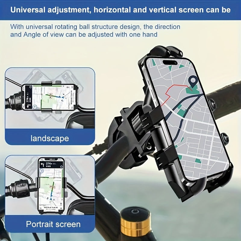 Motorcycle Phone Mount Shockproof ABS Handlebar Rearview Mirror Holder