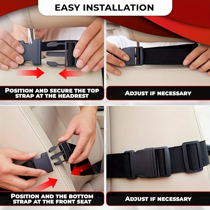 2-Pack Car Backseat Organizer with Tablet Holder and Kick Mats Durable Polyester