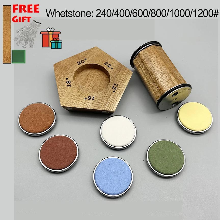 Набор точилок для ножей из алмазной наждачной бумаги, 5 углов, магнитный держатель, кухня