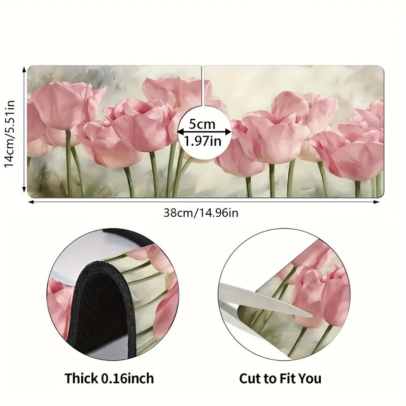 Floral Diatomaceous Earth Faucet Mat Non-Slip Absorbent for Kitchen Bathroom Counter