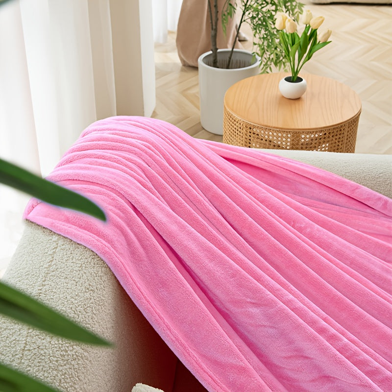 All-Season Ultra-Soft Flannel Throw Blanket Lightweight Portable for Home Travel