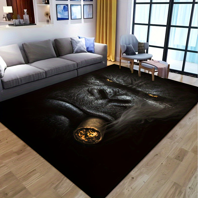 Chimpanzee Non-Slip Rug Waterproof Machine Washable for Living Room Bedroom Patio