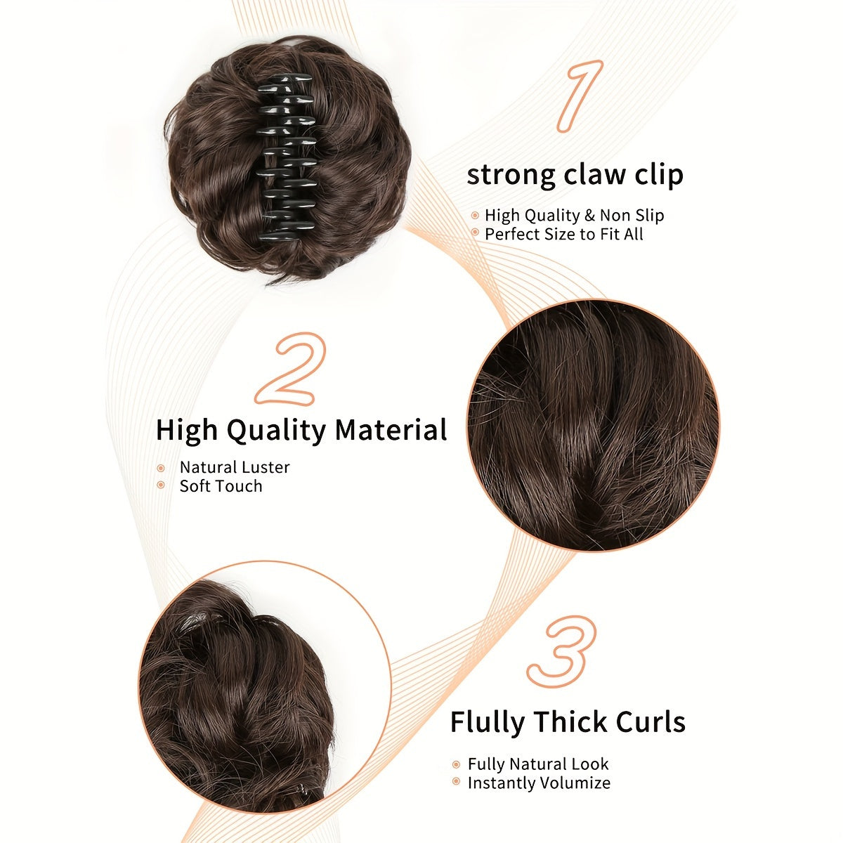 Women's Synthetic Braided Hair Bun 6 Inch Natural-Looking Volumizing Styling