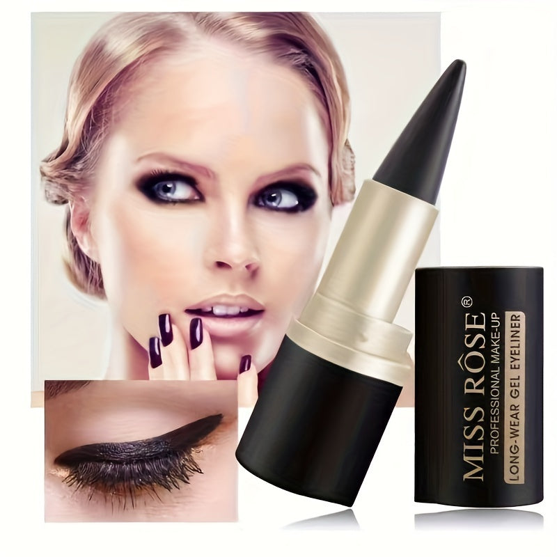 Women's Waterproof Matte Smudge-Proof Black Eyeliner Balm