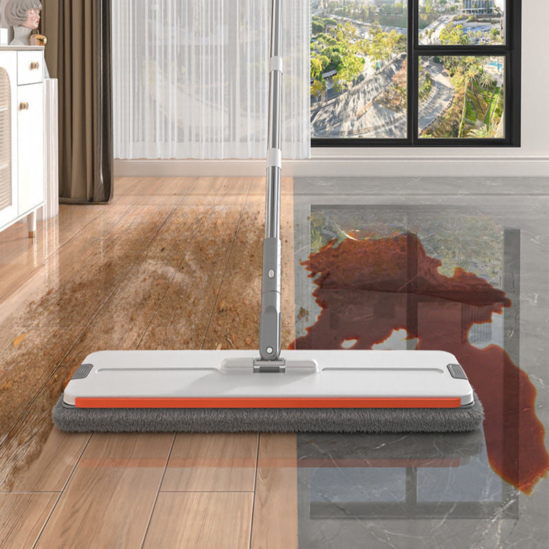 Large Thick Scraping Mop Set with Dual-Purpose Flat Design and Bucket for Dry Wet Separation